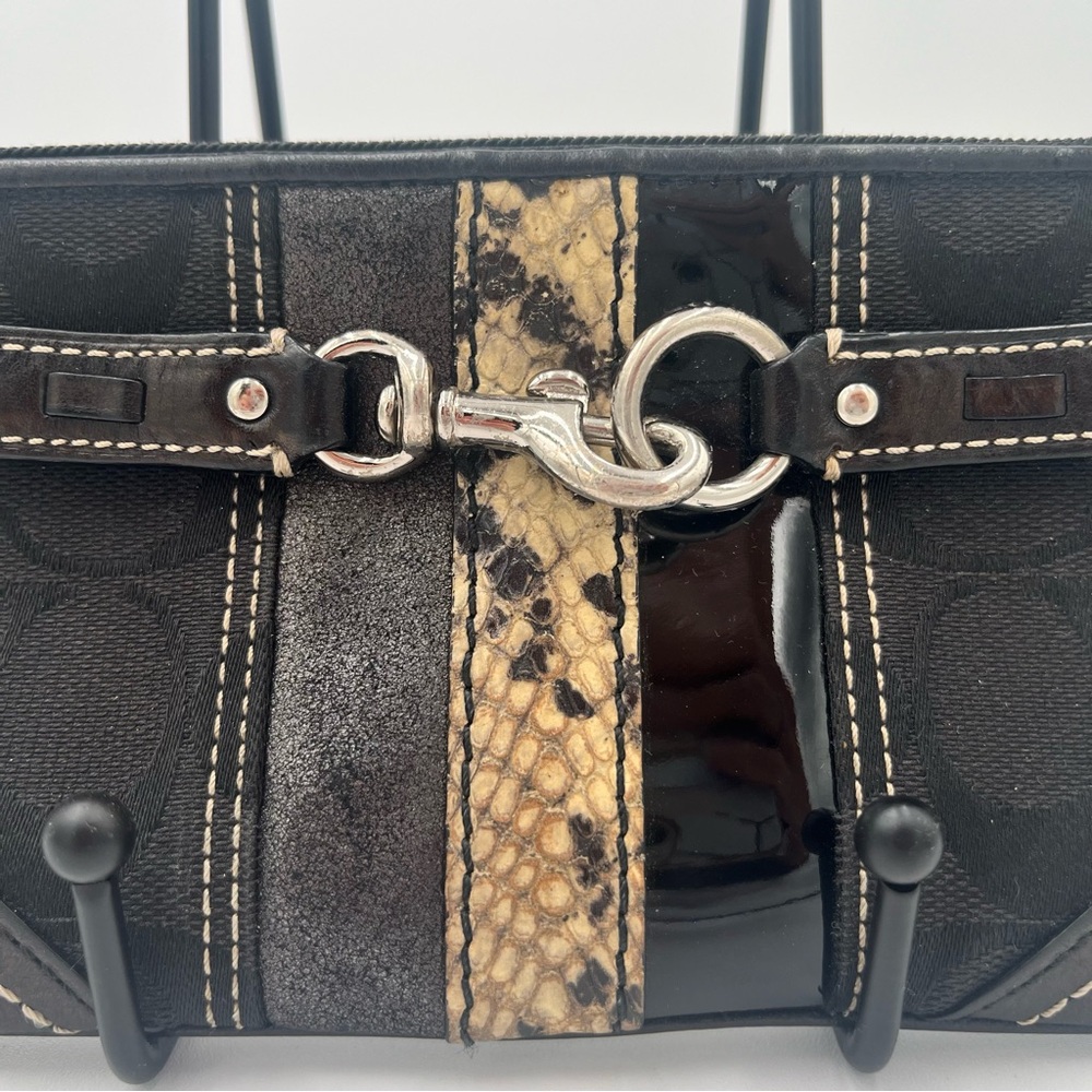 Coach Black and Snake Women's Wristlet - Picture 3 of 5